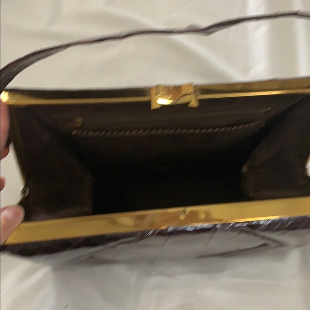 Vintage brown leather purse - Picture 3 of 7